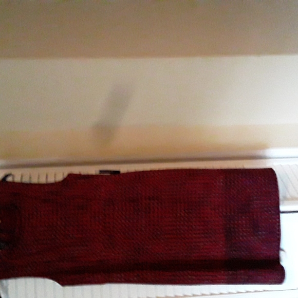 NWT Lord & Taylor Red Houndstooth Patterned Knit Dress Size 10 - Picture 2 of 7